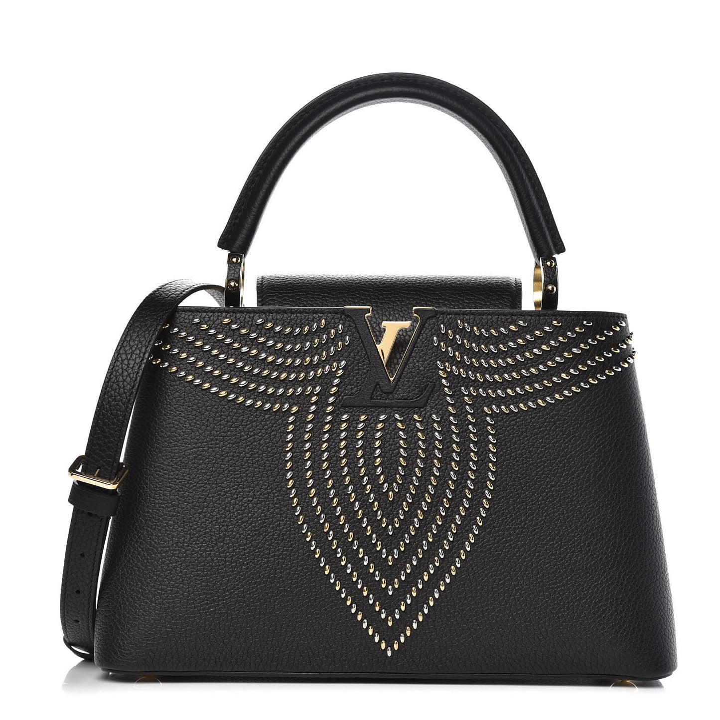 Taurillon Fleur De Lys Capucines PM Black