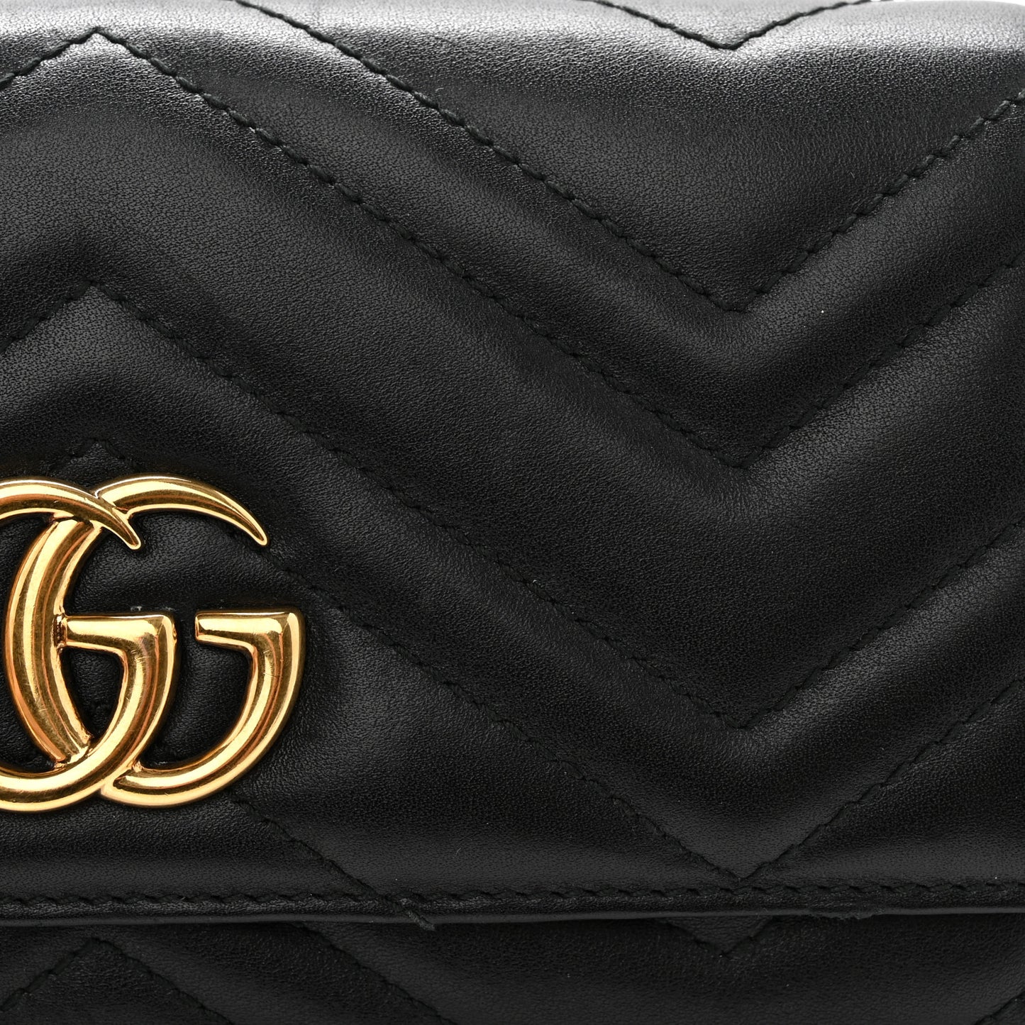 Calfskin Matelasse GG Marmont Continental Wallet Black