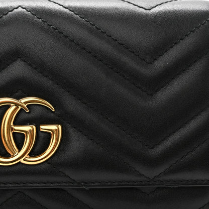 Gucci Calfskin Matelasse GG Marmont Continental Wallet Black 7 of 9
