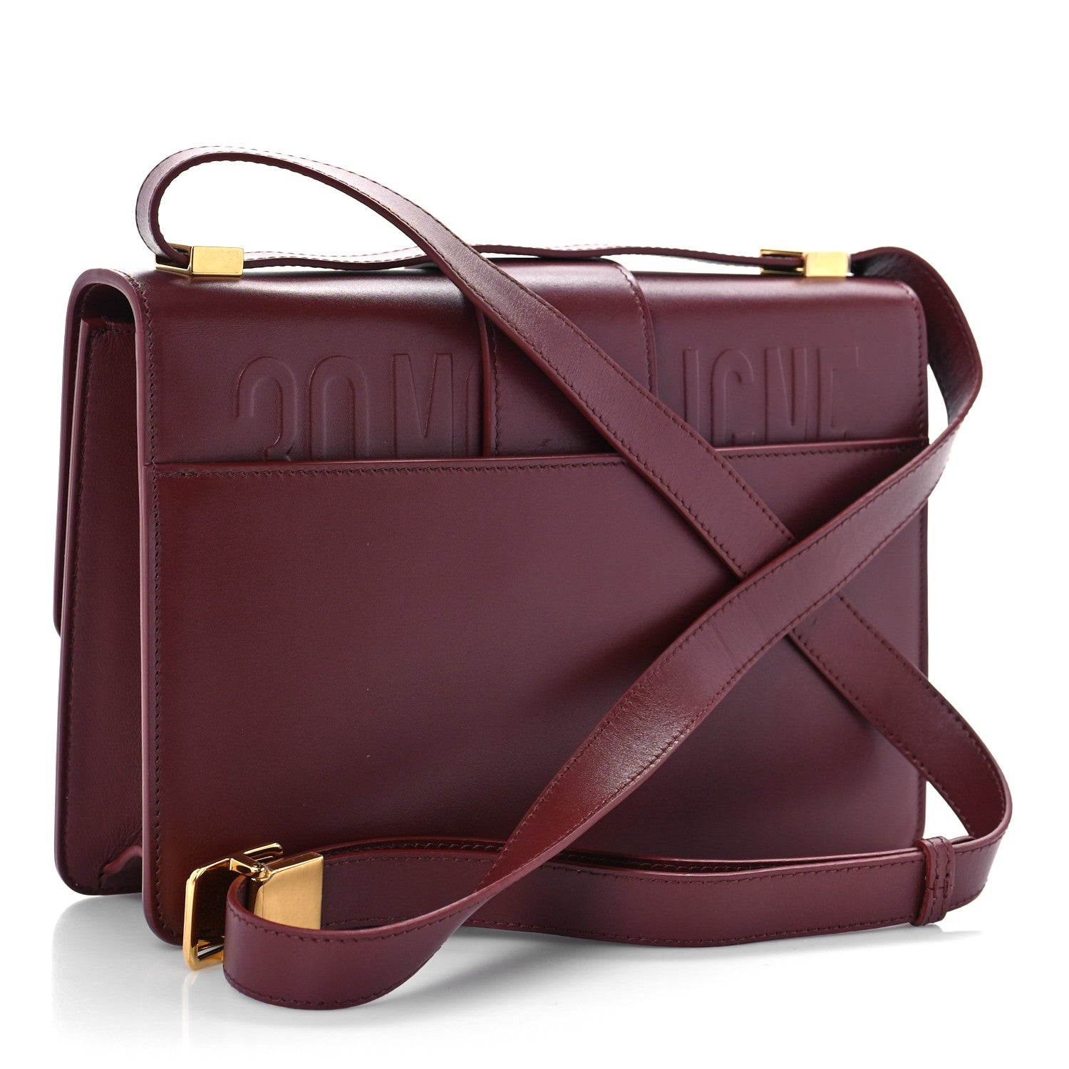 Christian Dior Smooth Calfskin 30 Montaigne Flap Bag Burgundy 3 of 8