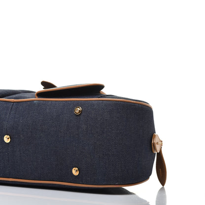 Christian Dior Denim Calfskin Saddle Bowler Blue 9 of 10