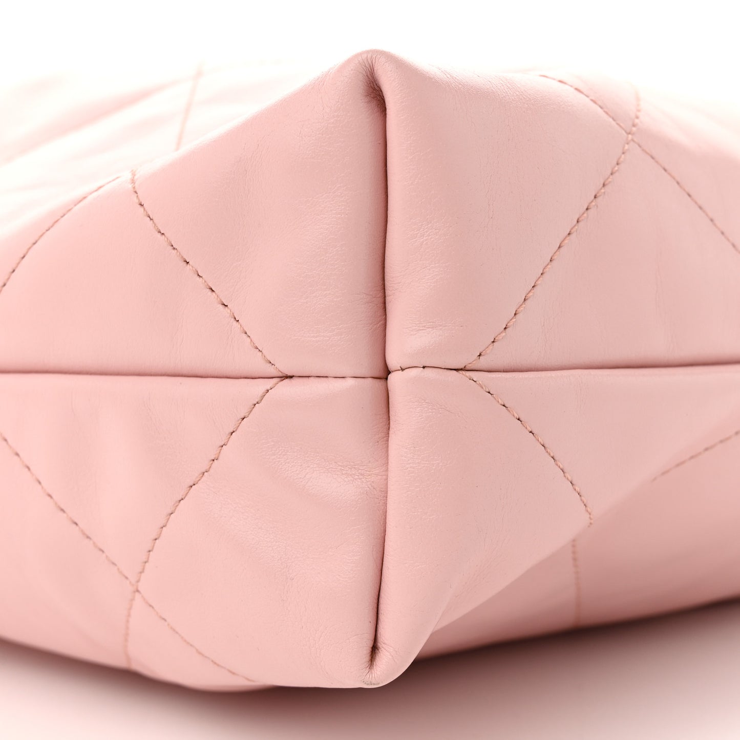 Shiny Calfskin Quilted Small Chanel 22 Light Pink