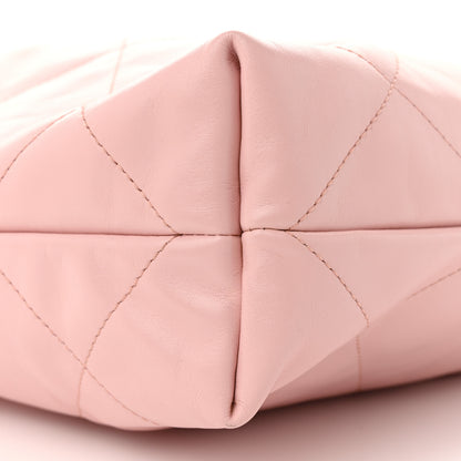 Chanel Shiny Calfskin Quilted Small Chanel 22 Light Pink 10 of 10