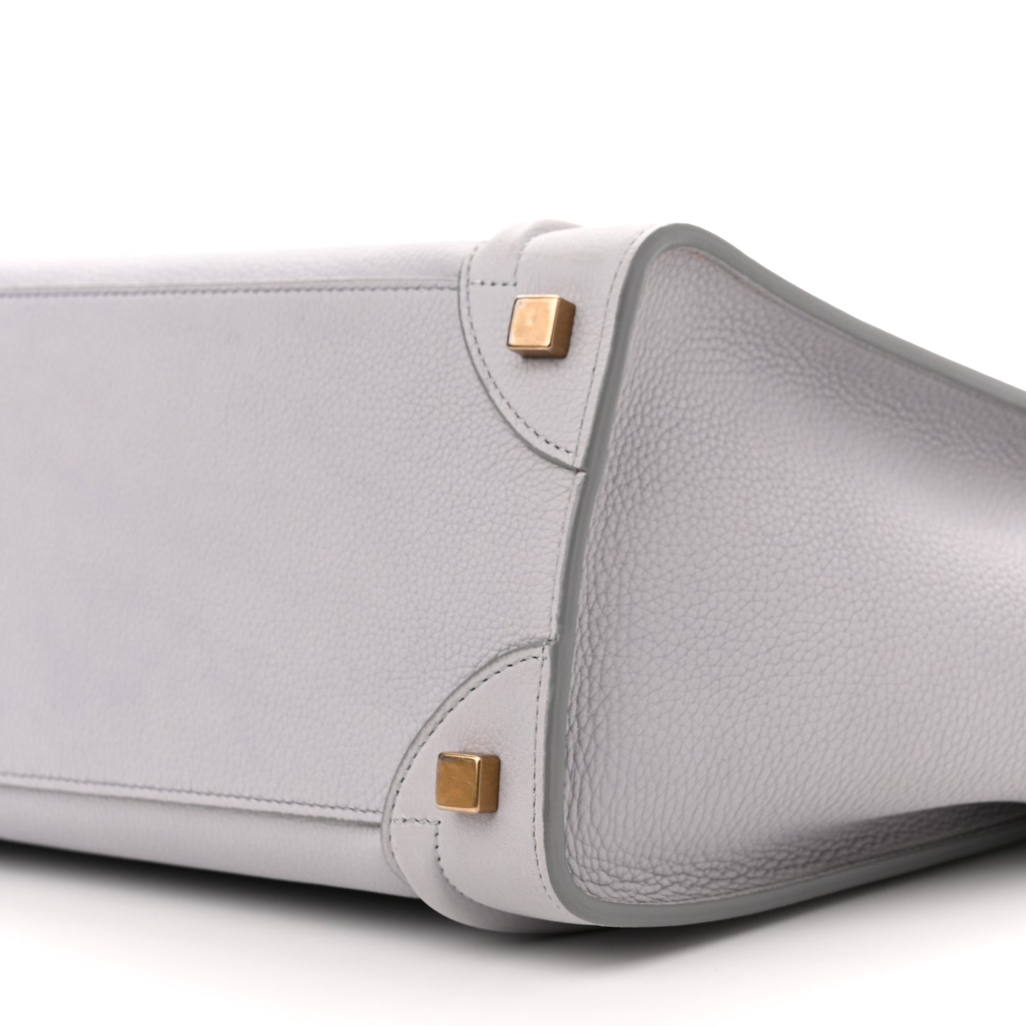 Drummed Calfskin Micro Luggage Light Grey