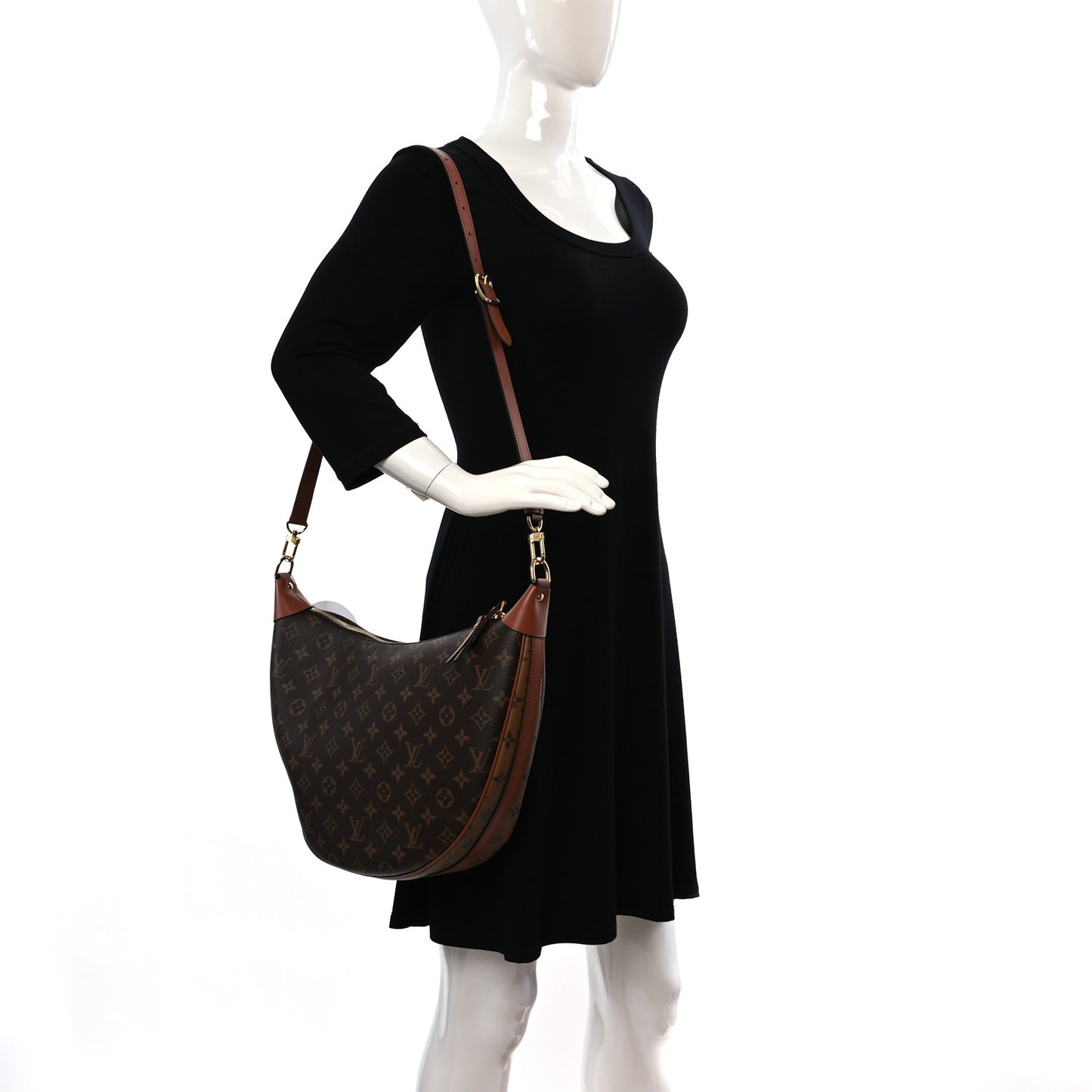 Reverse Monogram Loop Hobo