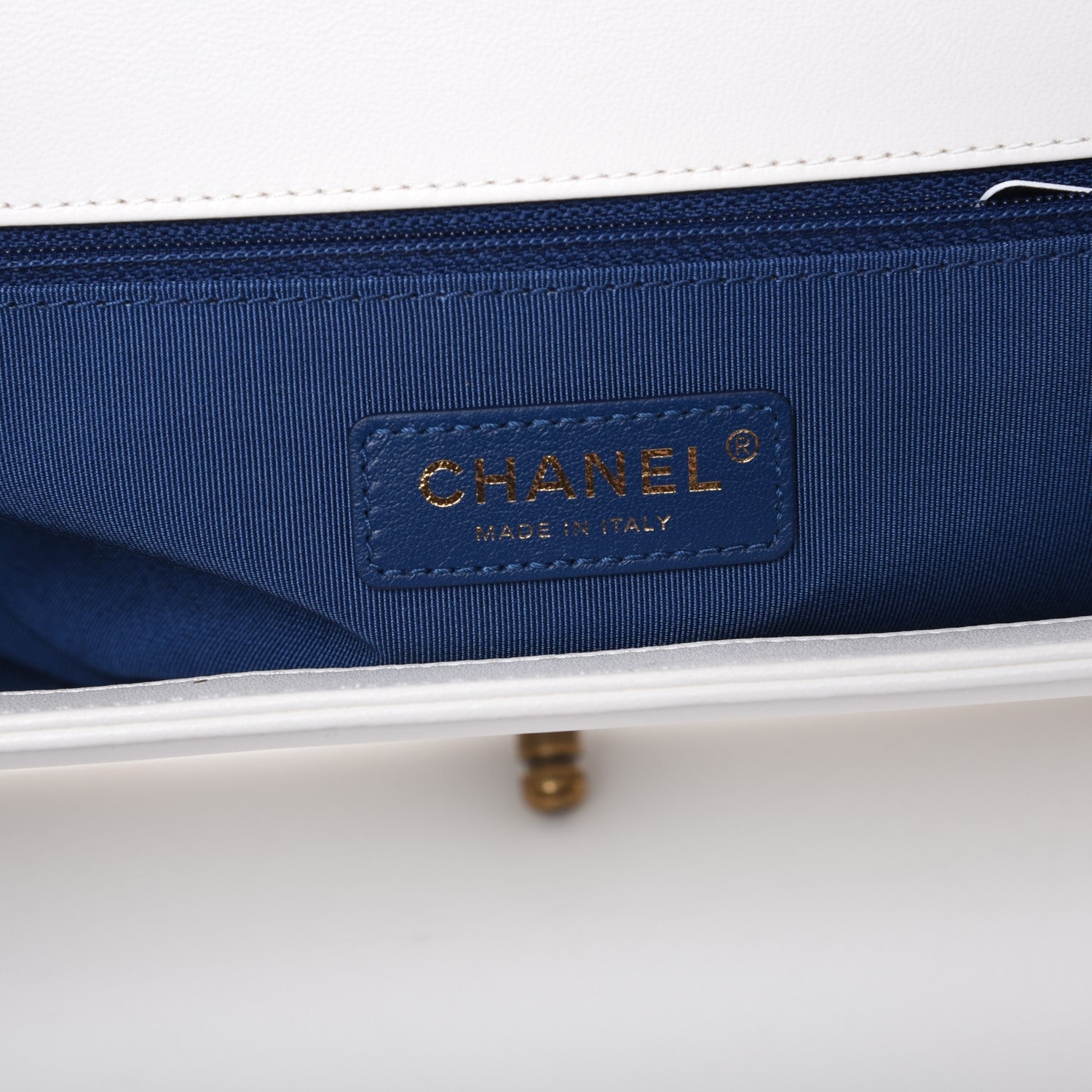 Chanel Sequin Canvas New Medium Cuba Boy Flap White Blue Red 6 of 8