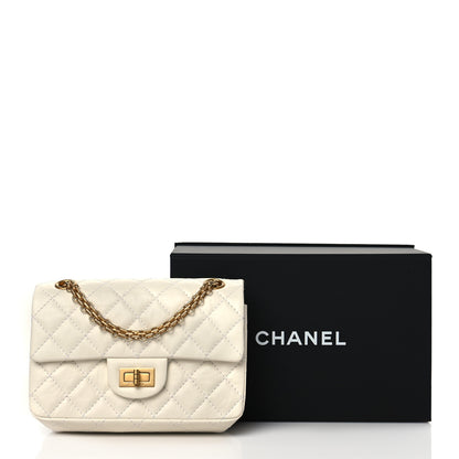 Chanel Aged Calfskin Quilted 2.55 Reissue Mini Flap White 11 of 11