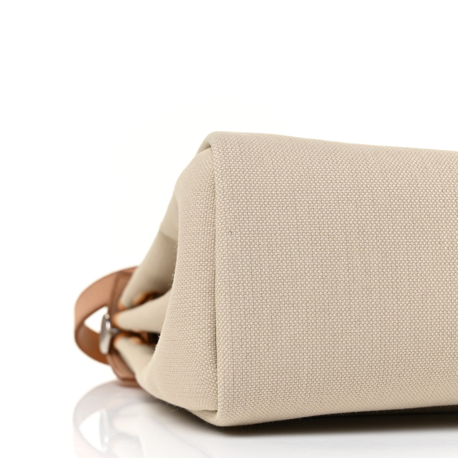 Hermes Military Toile Vache Hunter Herbag Zip Retourne 31 PM Beton Naturel 10 of 10