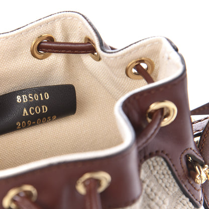 Fendi Sardinian Jacquard Vitello King F is Fendi FF 1974 Embroidered Mini Mon Tresor Bucket Bag Corda Praline 9 of 10
