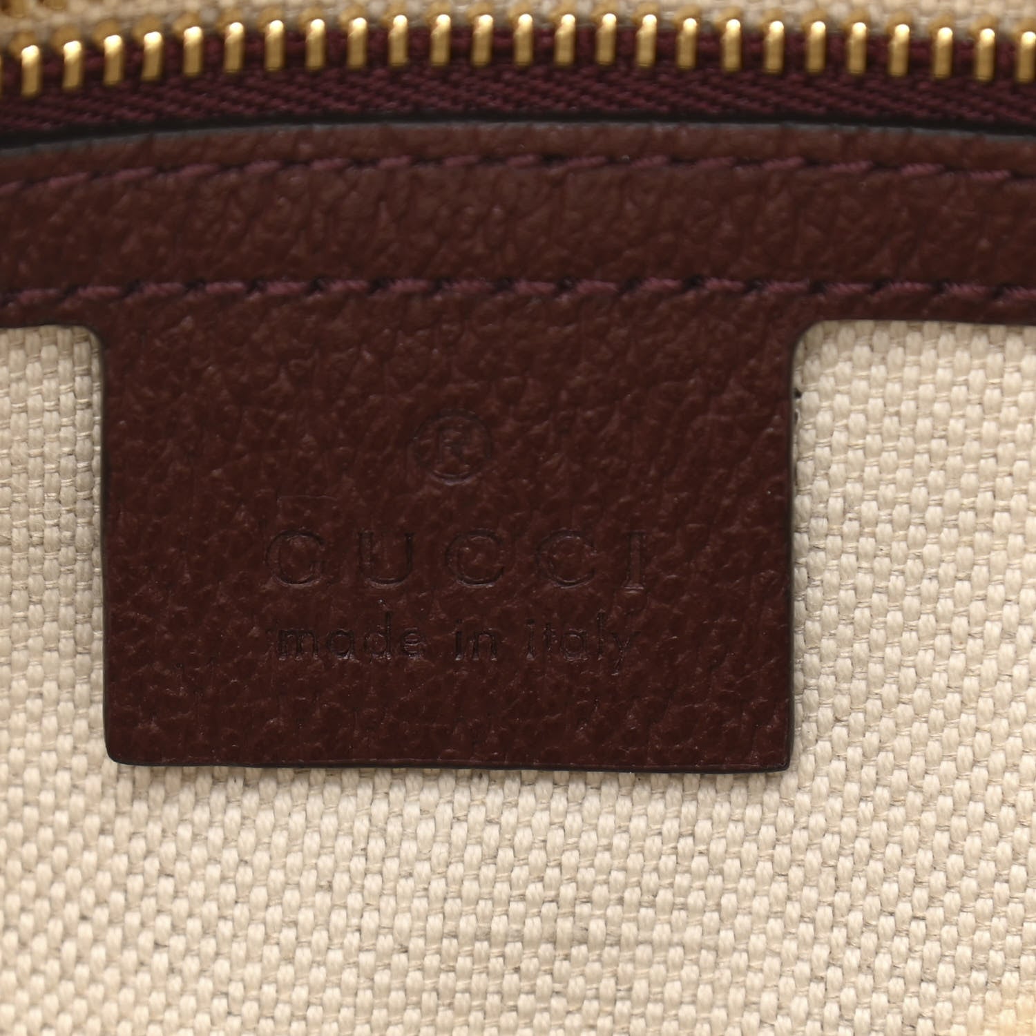 Gucci Monogram Textured Dollar Calfskin Small Horsebit 1955 Shoulder Bag Sahara Rubino Chardonnay 6 of 10