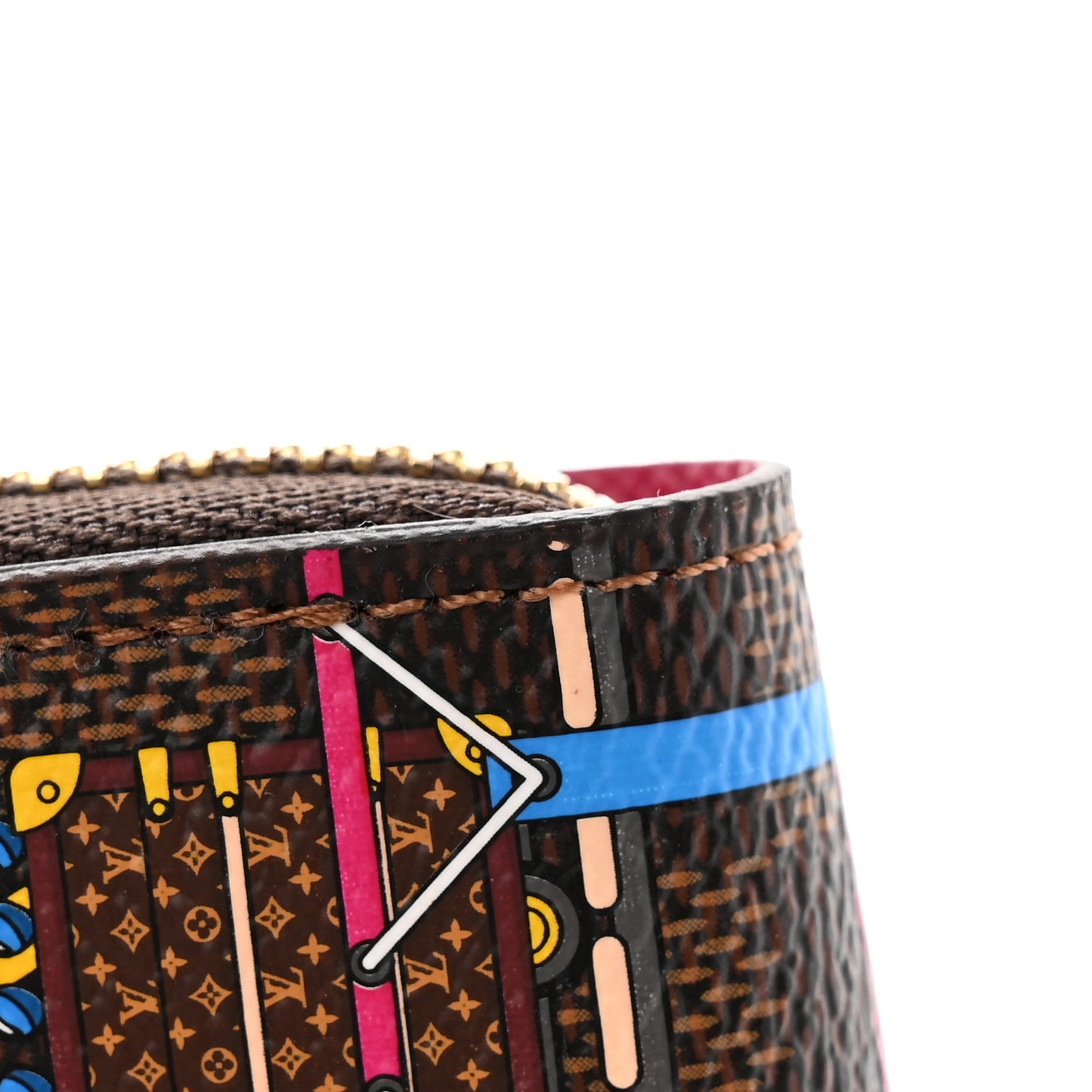 Louis Vuitton Damier Ebene 2020 Christmas Animation Roller Coaster Zippy Coin Purse Pivoine 10 of 11