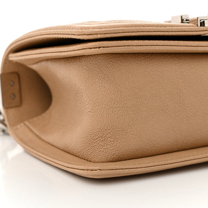 Chanel Caviar Quilted Small Boy Flap Beige 9 of 12