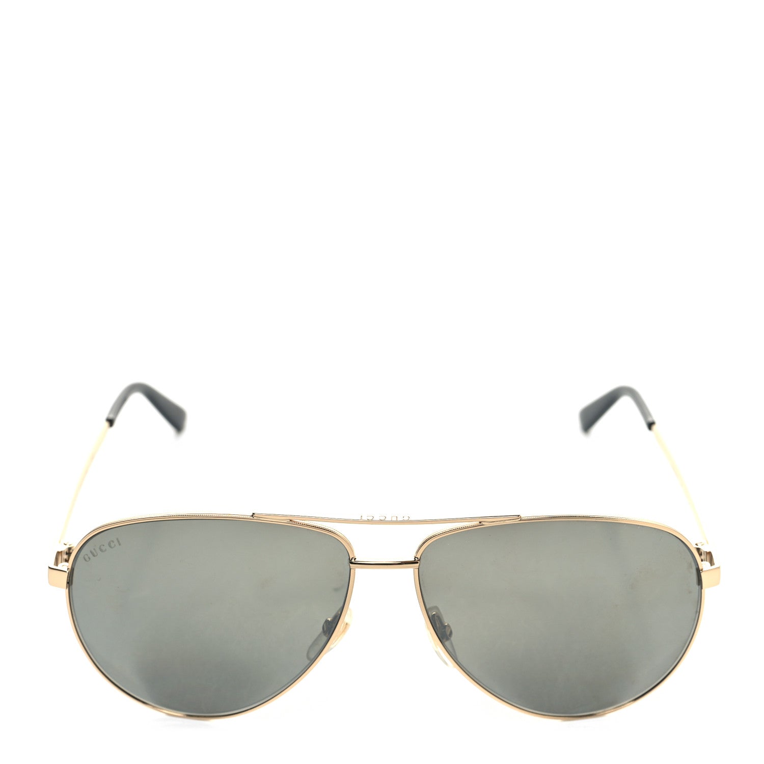 Gucci Web Aviator Sunglasses GG0137S Gold Black 2 of 8