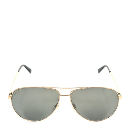 Gucci Web Aviator Sunglasses GG0137S Gold Black 2 of 8