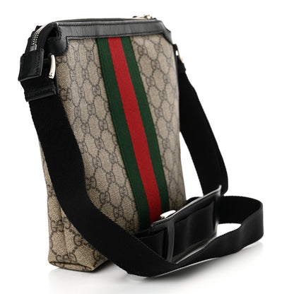 Gucci GG Supreme Monogram Web Messenger Bag Black 3 of 11