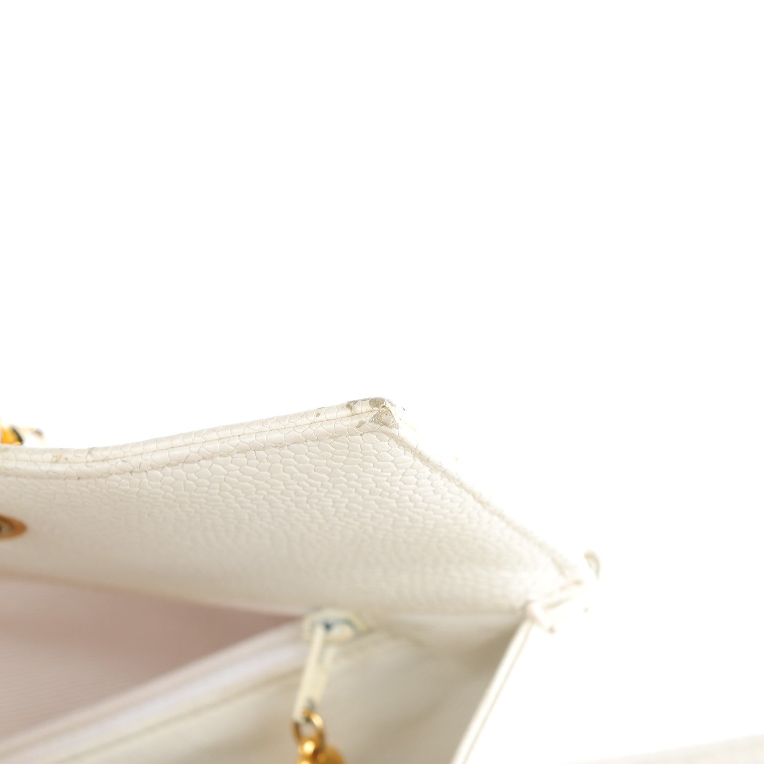 Chanel Caviar Quilted CC Tote White 3 of 11