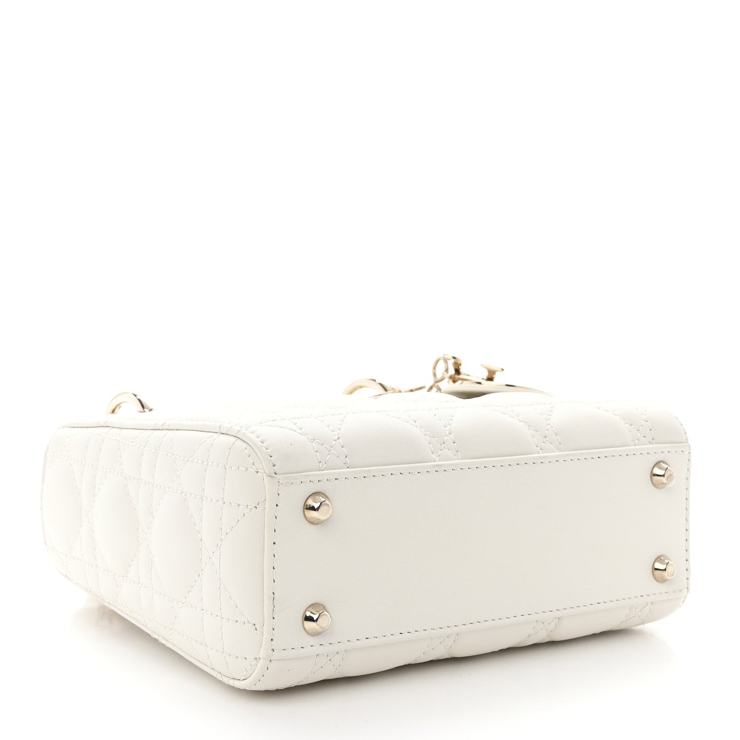 Christian Dior Lambskin Cannage Mini Lady Dior White 4 of 11