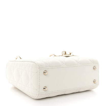 Christian Dior Lambskin Cannage Mini Lady Dior White 4 of 11
