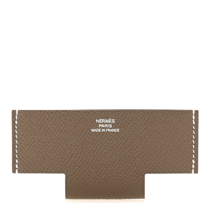 Hermes Epsom H Pocket Card Holder Etoupe 1 of 8