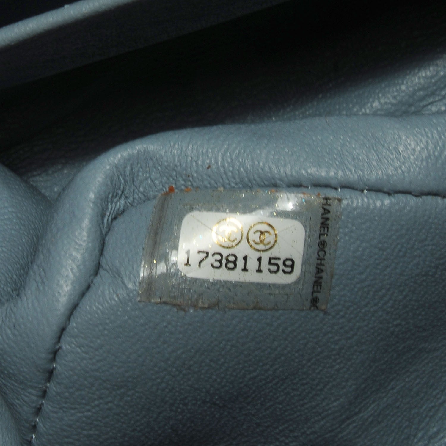 Chanel Iridescent Caviar Medium Double Flap Light Grey 9 of 9