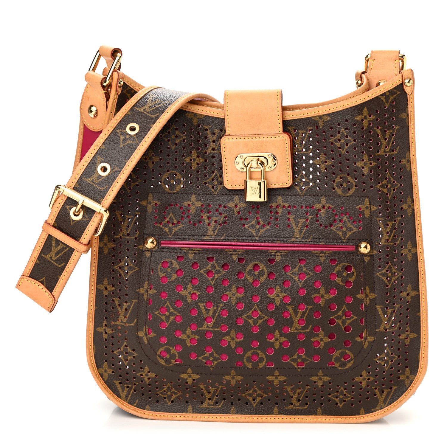 Louis Vuitton Monogram Perforated Musette Fuchsia 1 of 7