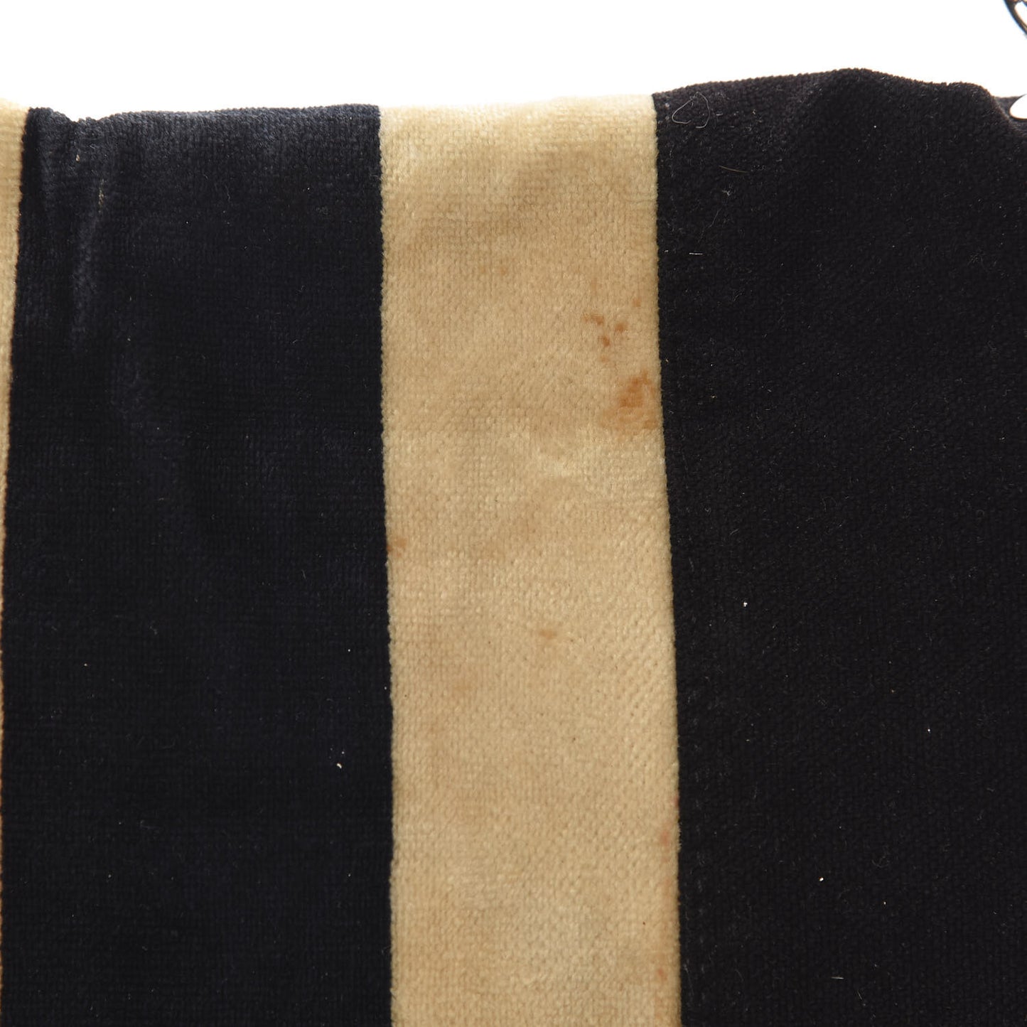 Velvet Web Blondie Medium Shoulder Flap Bag Black White