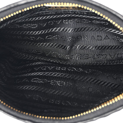 Prada Nappa Gaufre Small Zip Pouch Black 5 of 9