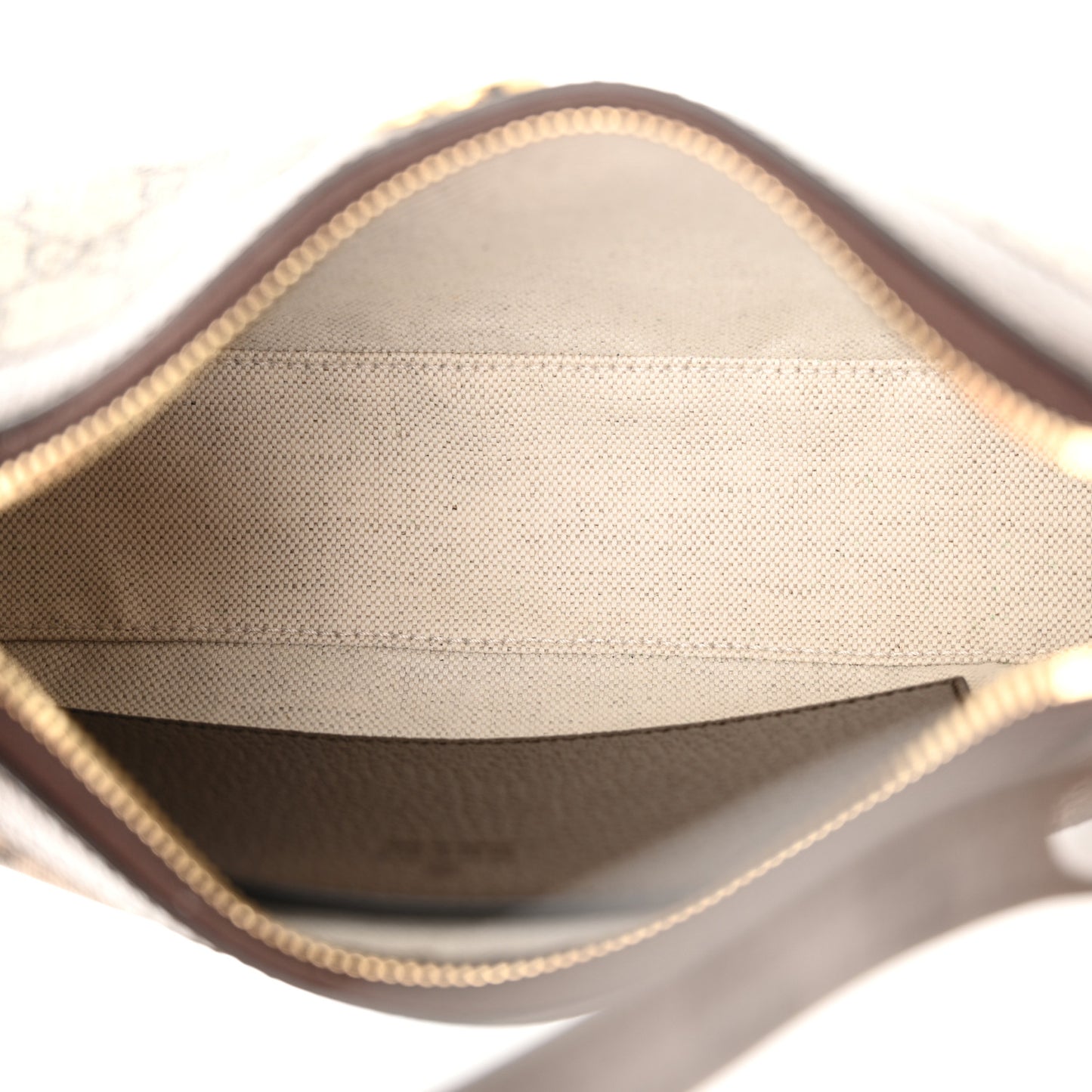 GG Supreme Monogram Textured Dollar Calfskin Small Ophidia Hobo Beige Ebony New Acero
