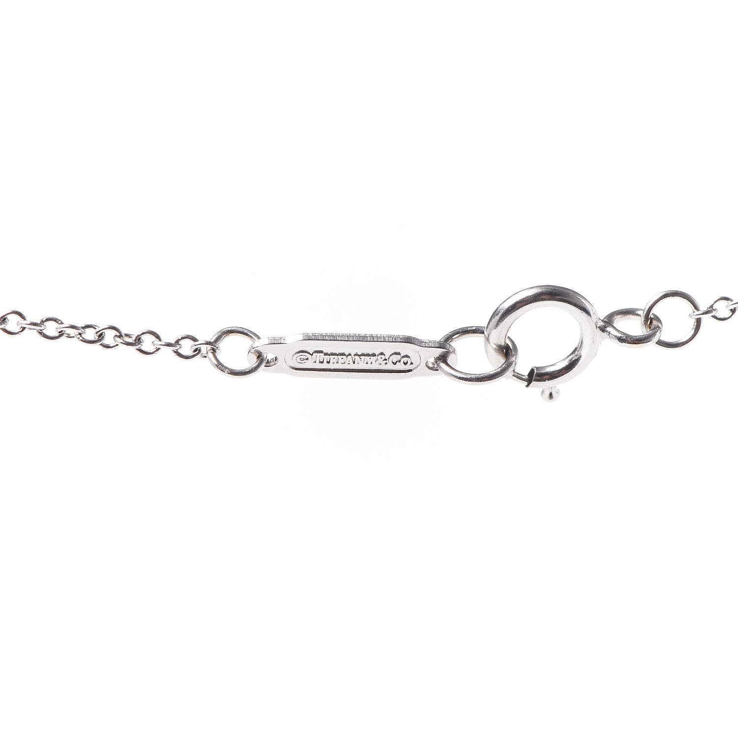 Tiffany 18K White Gold Diamond Mini Heart Lock Pendant Necklace 6 of 7