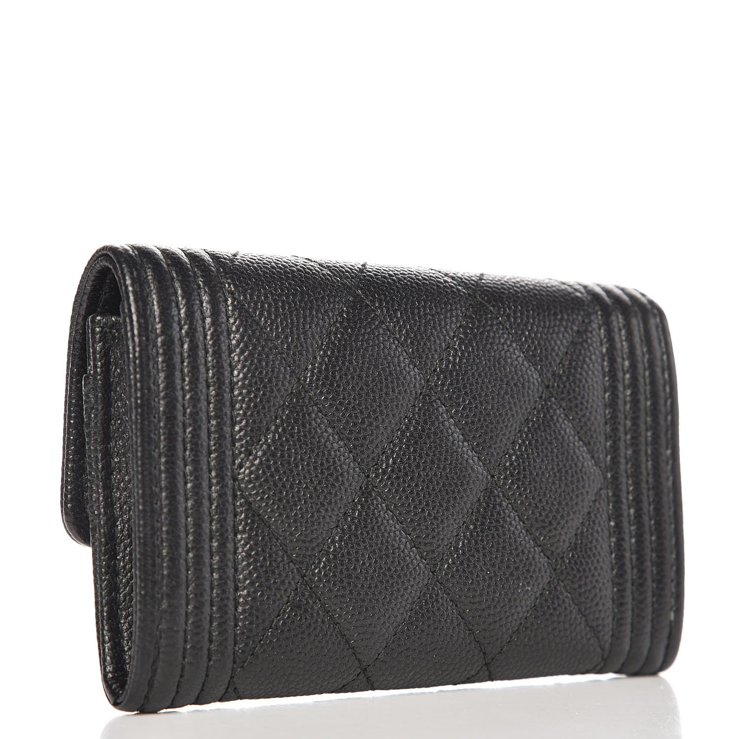 Chanel Caviar Quilted Boy Flap Card Holder So Black 3 of 8
