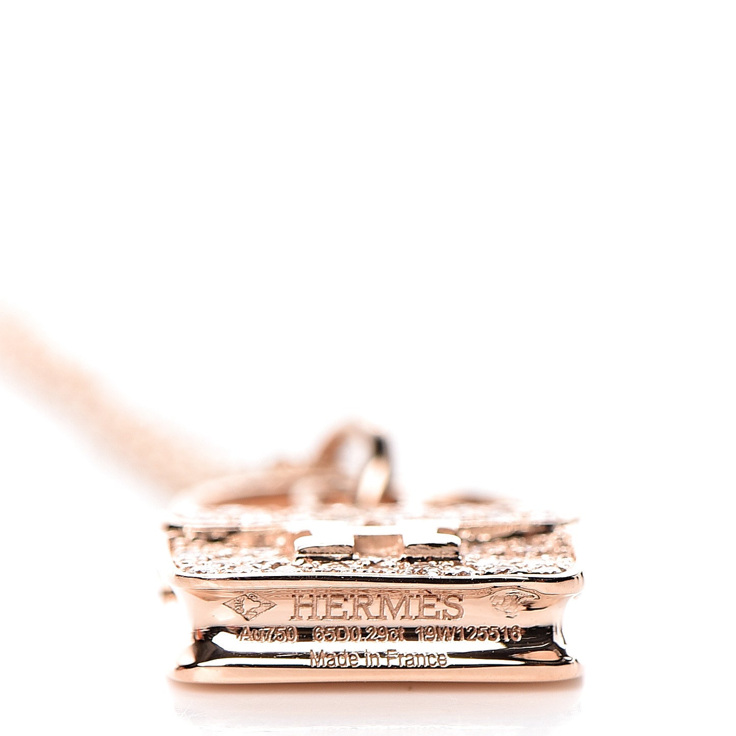 18K Rose Gold Diamond Constance Amulette Pendant Necklace