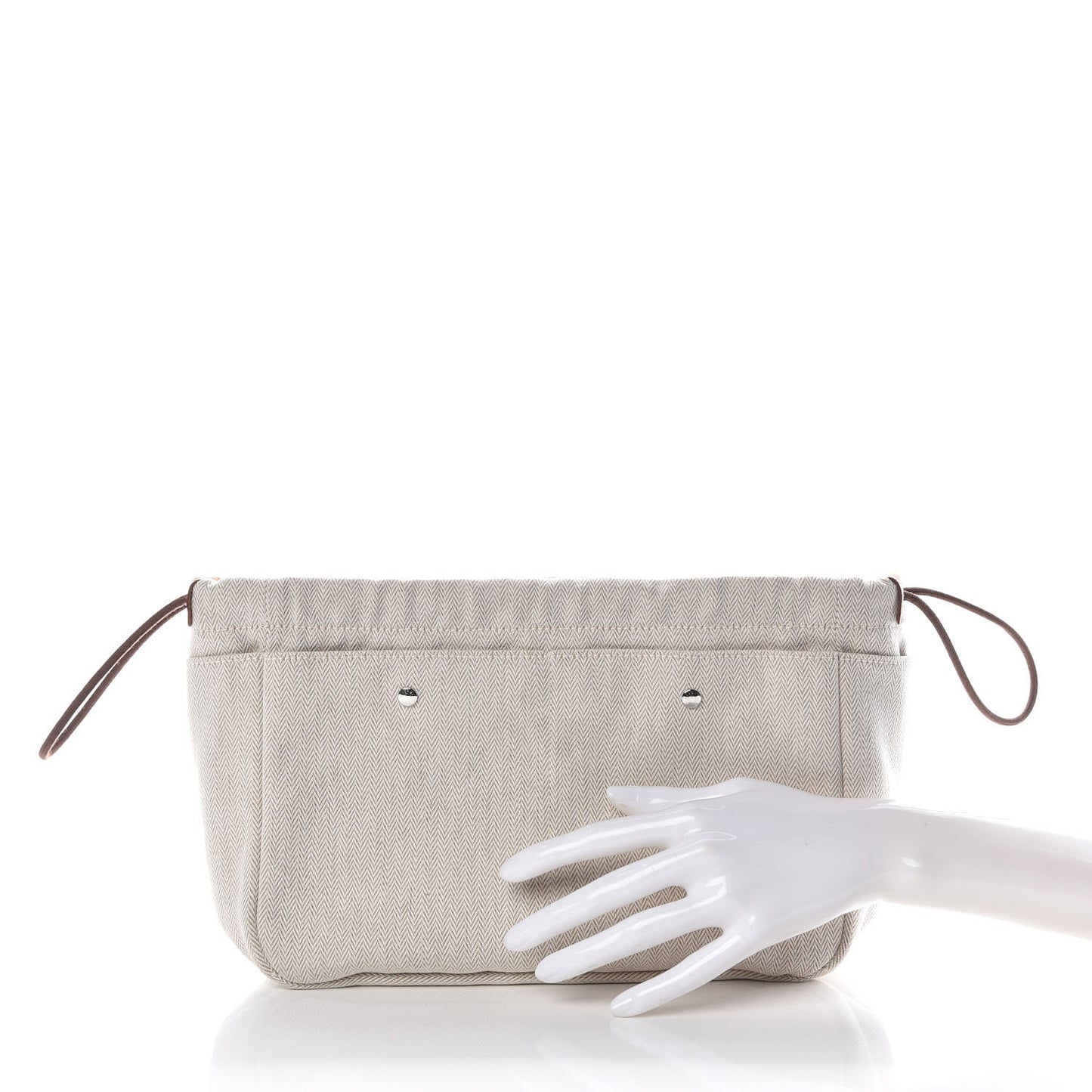 Canvas Barenia Fourbi 25 MM Pouch Naturel Fauve