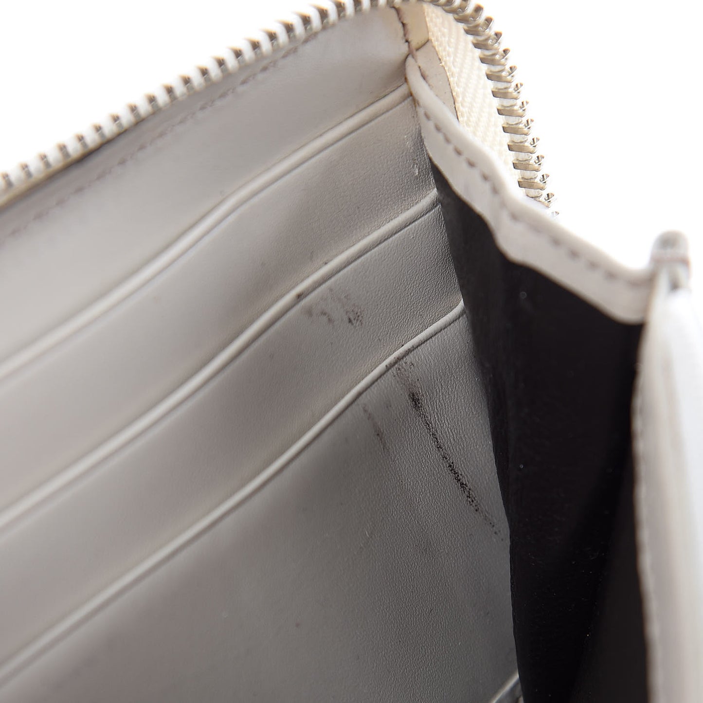 Monogram Large Twins Zip Around Wallet Beige Ebony White