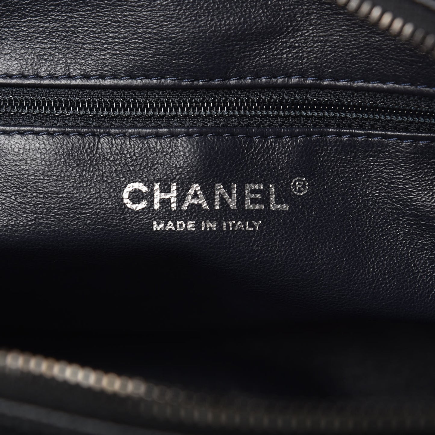 Caviar Lambskin Quilted Coco Break Camera Case Black