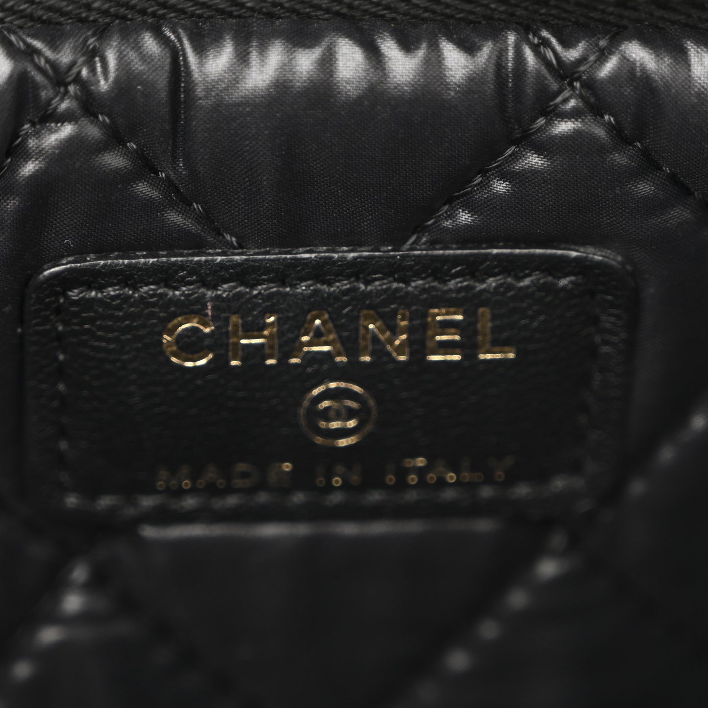 Lambskin Quilted Beauty CC Boy Clutch Black