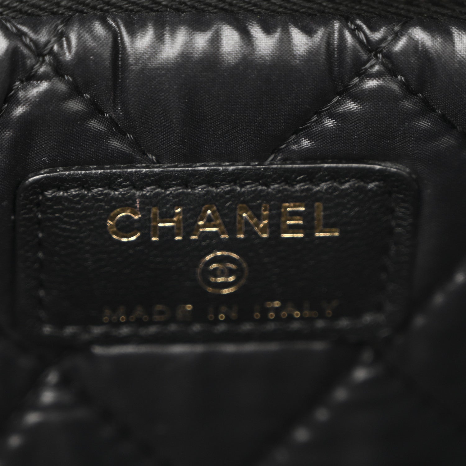 Chanel Lambskin Quilted Beauty CC Boy Clutch Black 6 of 12