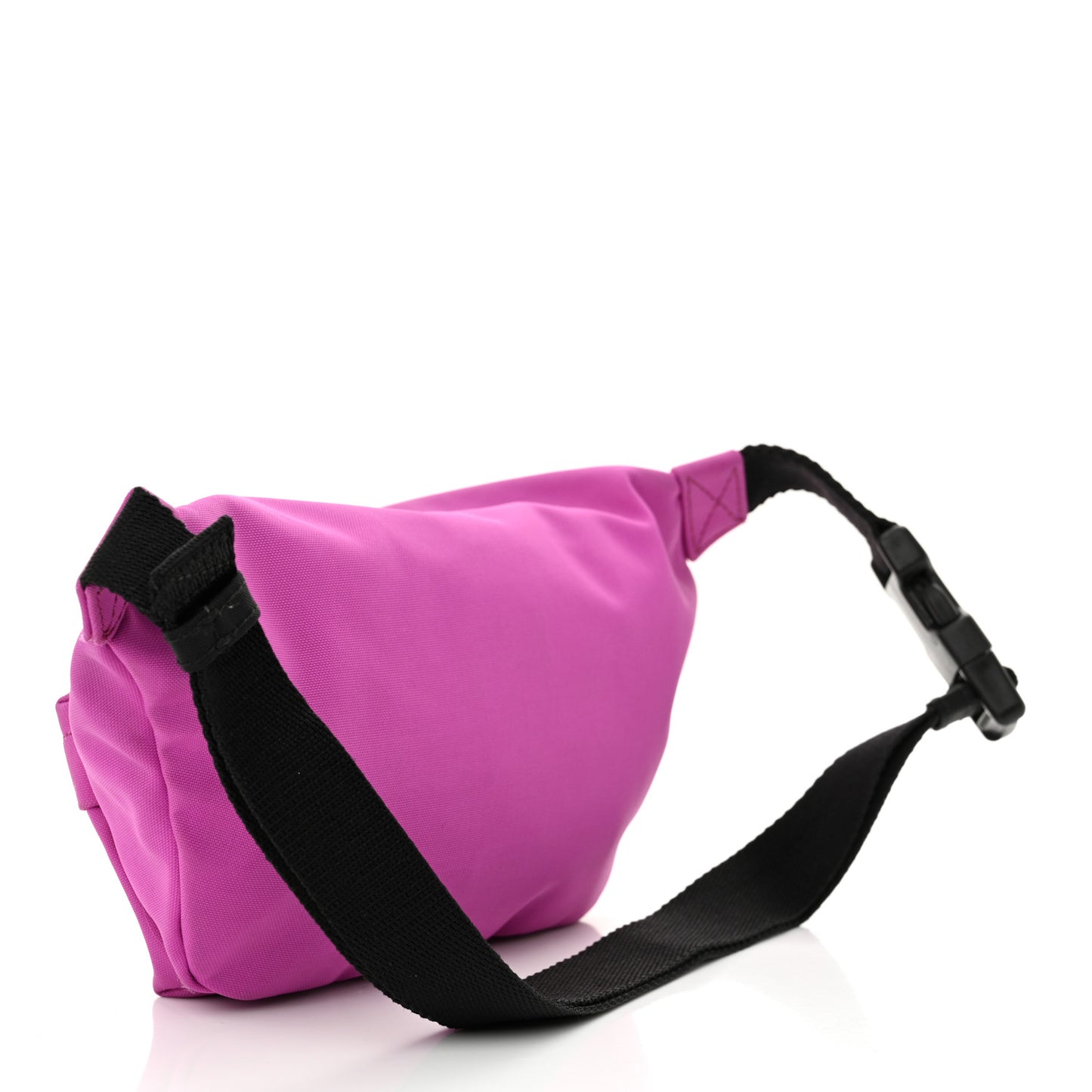 Textured Sport Nylon Logo Wheel Belt Bag Acid Pink