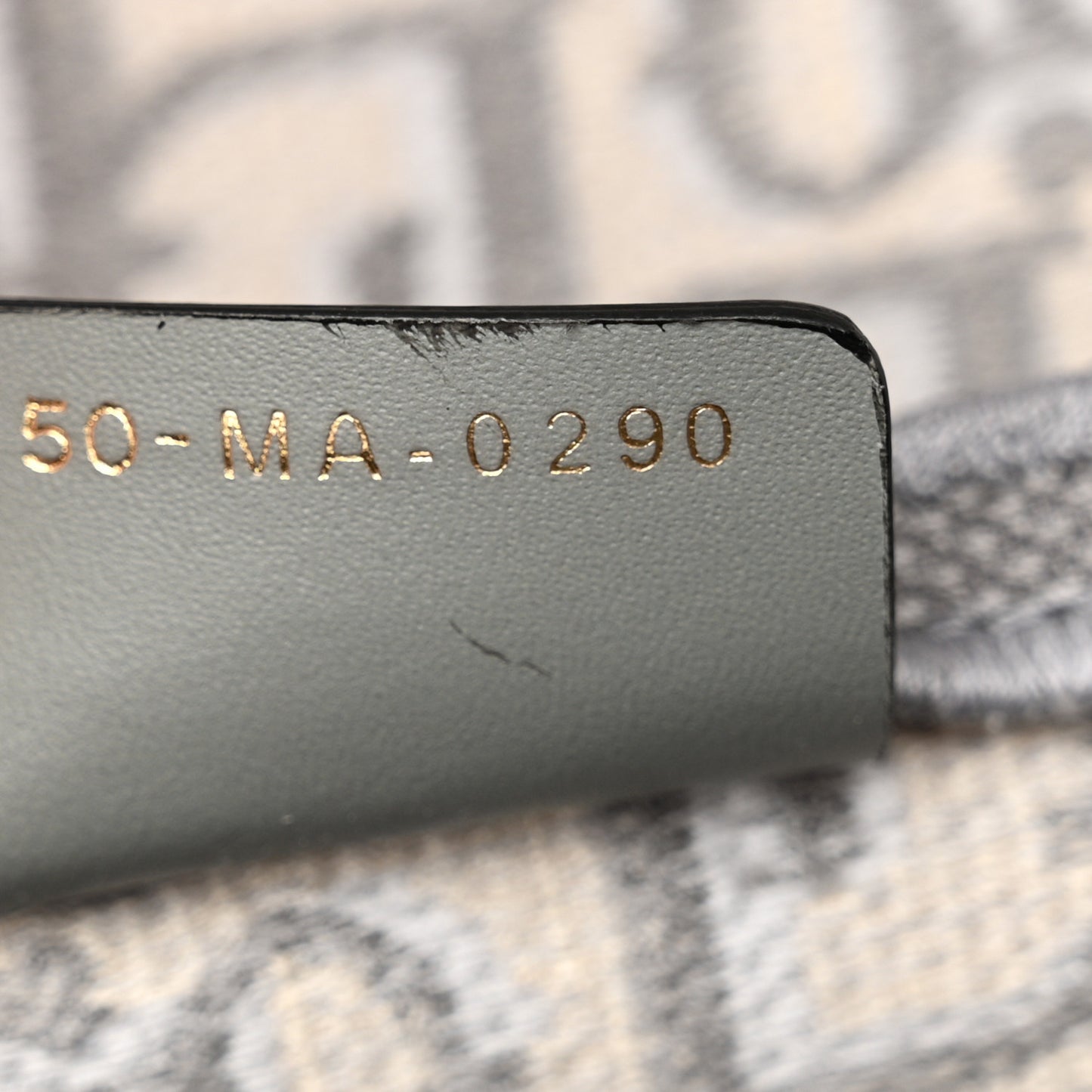 Oblique Embroidered Saddle Bag Gray