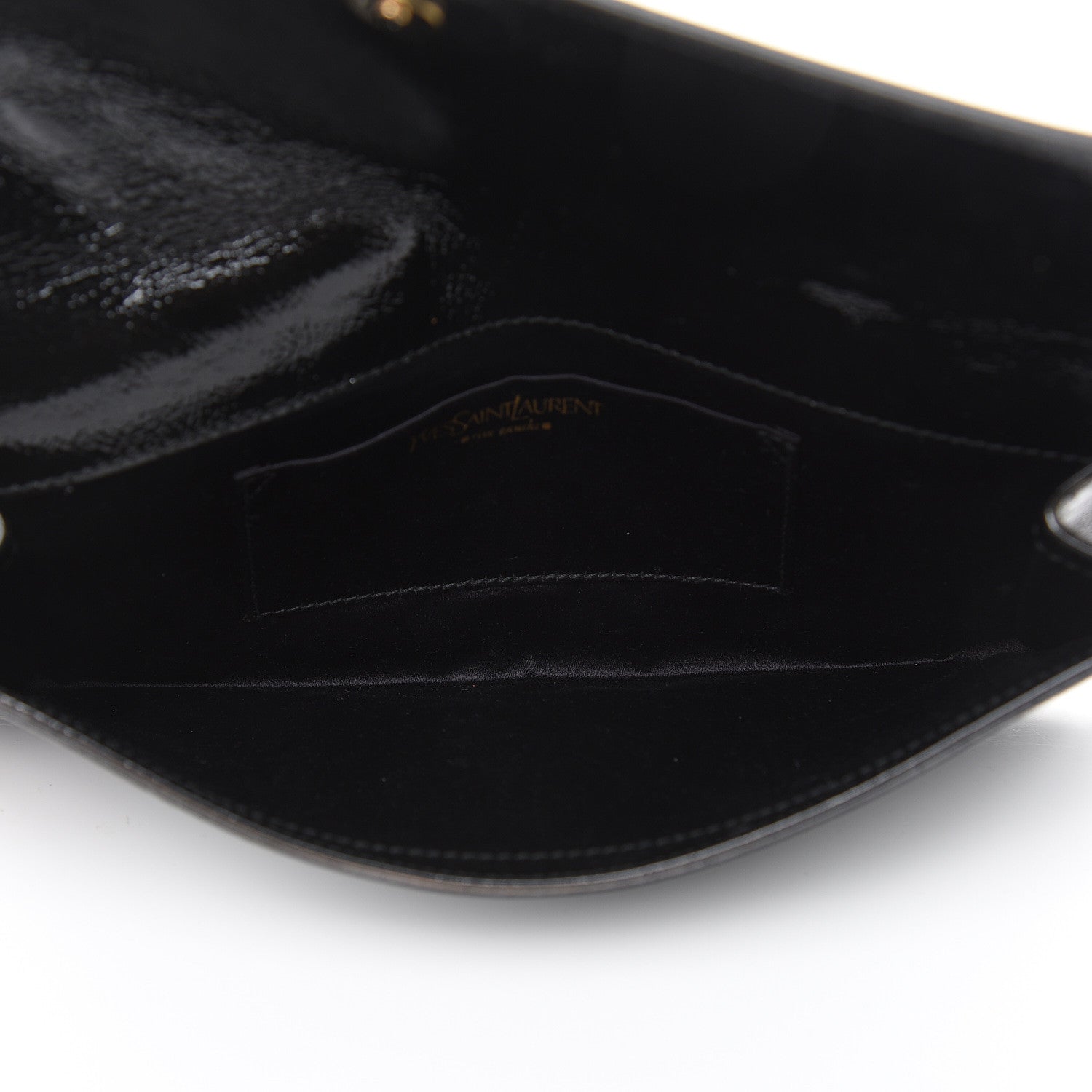 Saint Laurent Textured Patent Monogram Small Belle De Jour Clutch Black 5 of 9