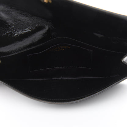 Saint Laurent Textured Patent Monogram Small Belle De Jour Clutch Black 5 of 9