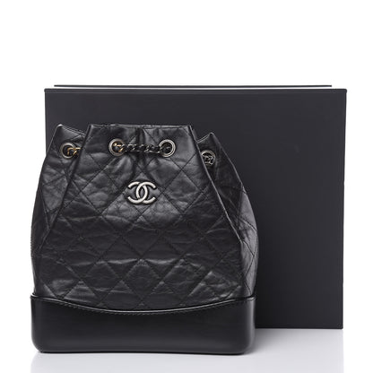 Chanel Aged Calfskin Quilted Small Gabrielle Backpack Black 11 of 11
