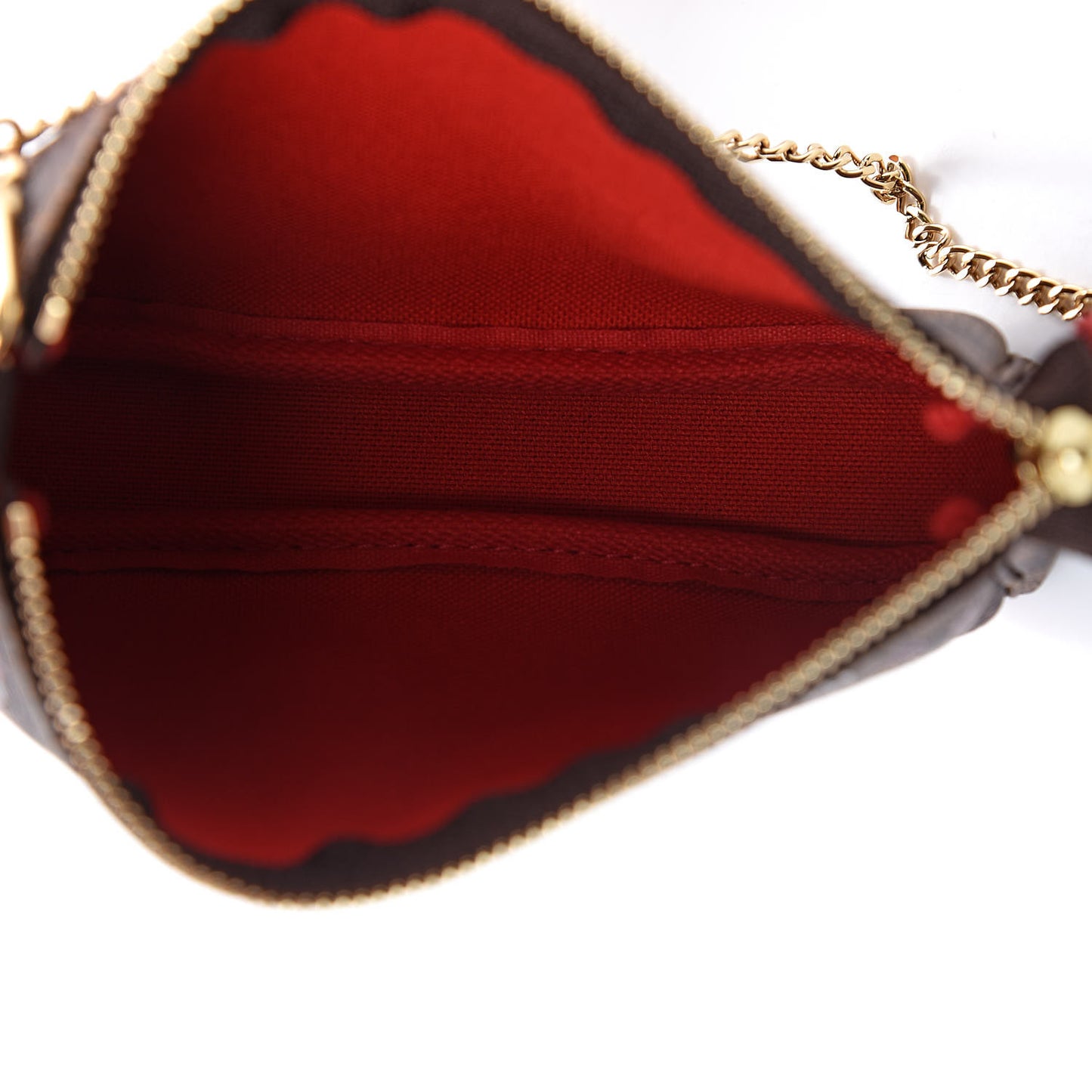 Damier Ebene 2019 Christmas Animation Mini Pochette Accessories Red