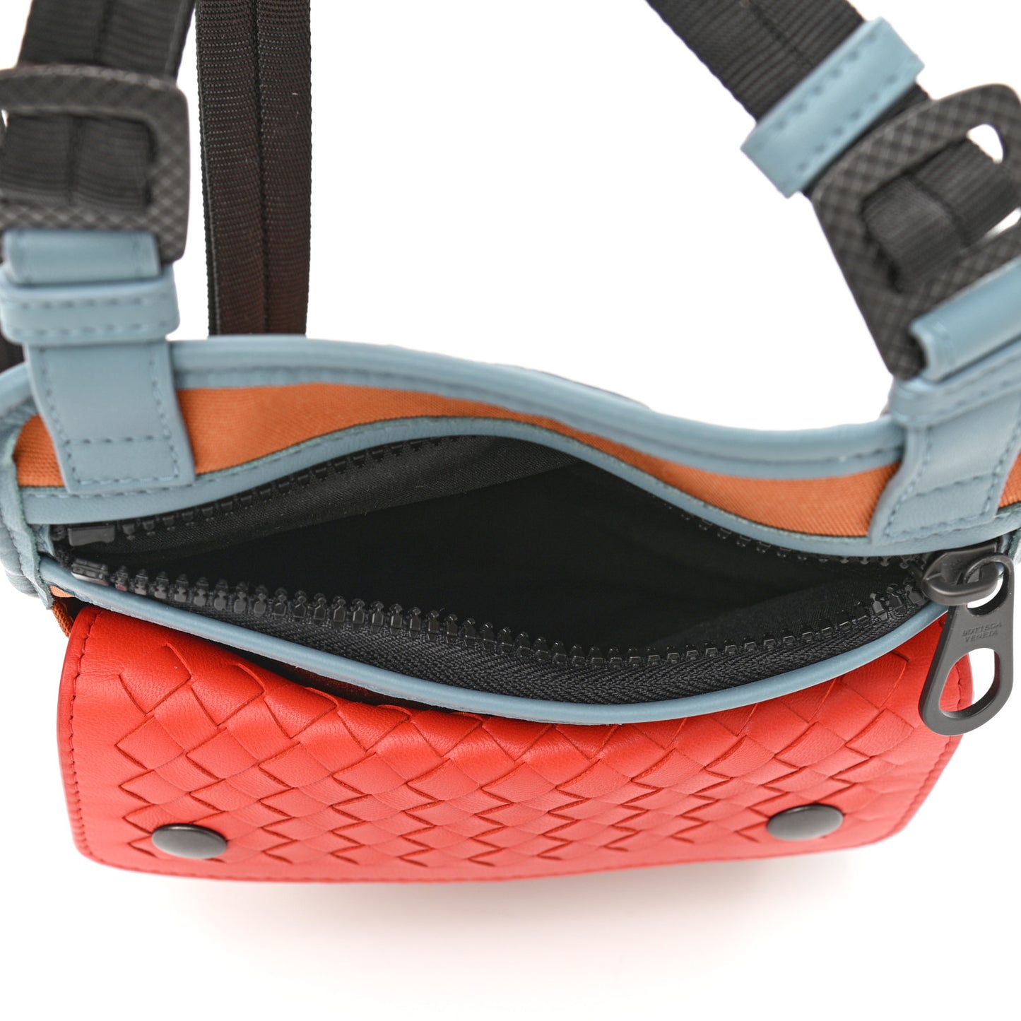 Nappa Intrecciato Nylon High Tech Crossbody Pouch Multicolor