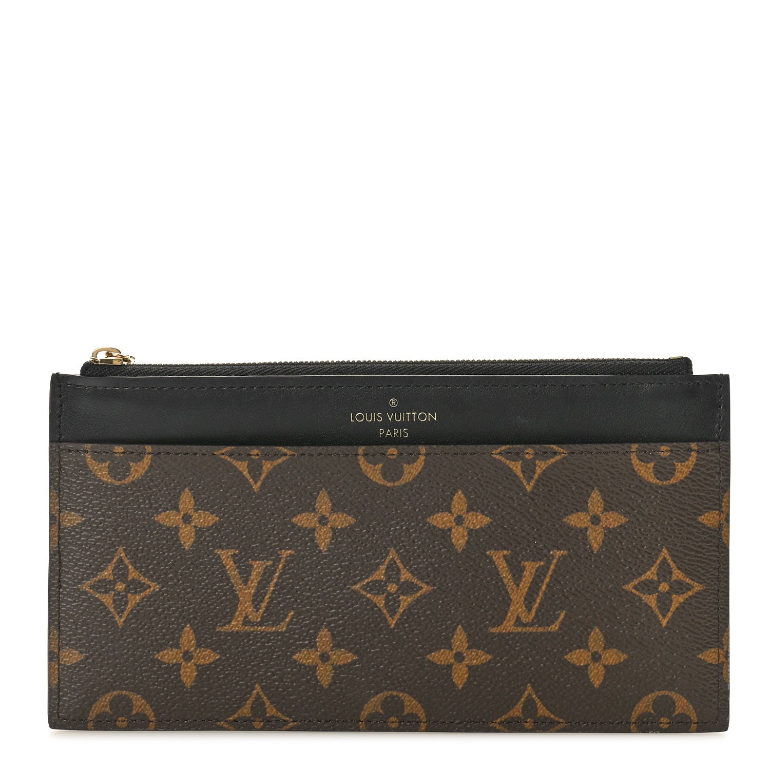 Louis Vuitton Monogram Slim Purse Black 1 of 7