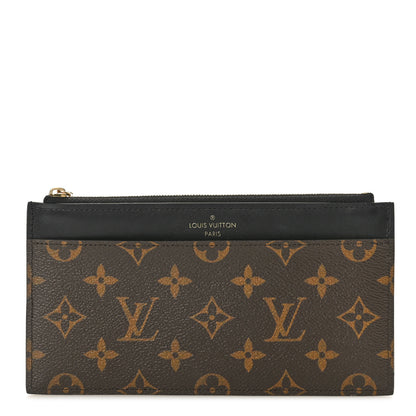 Louis Vuitton Monogram Slim Purse Black 1 of 7