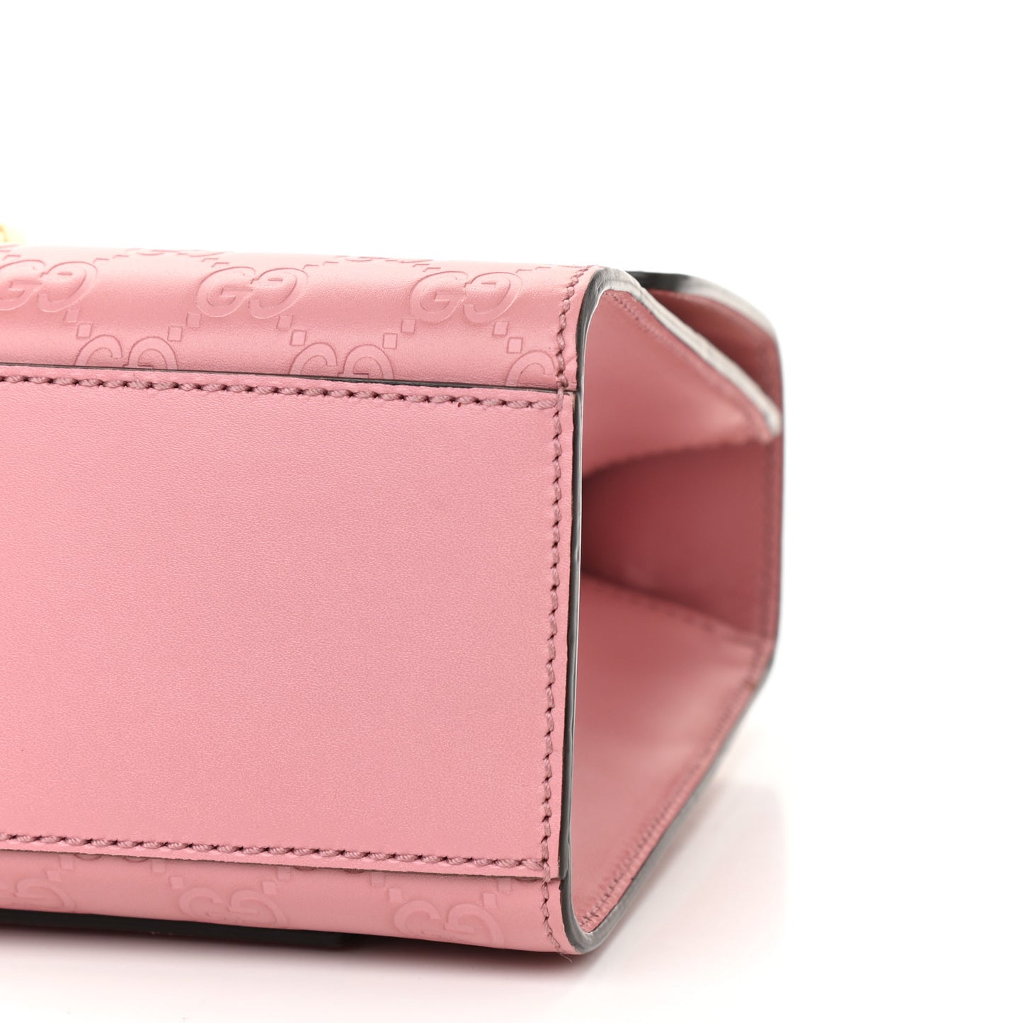 Guccissima Signature Medium Padlock Shoulder Bag Rose Baby Candy