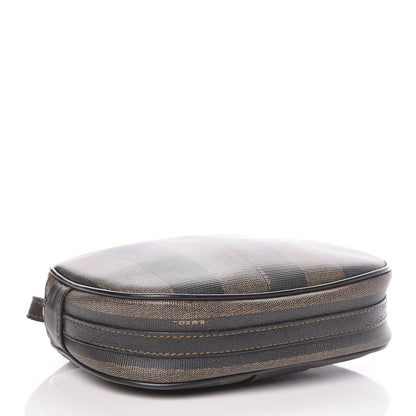 Fendi Calfskin Coated Canvas Pequin Crossbody Bag Tobacco 4 of 13