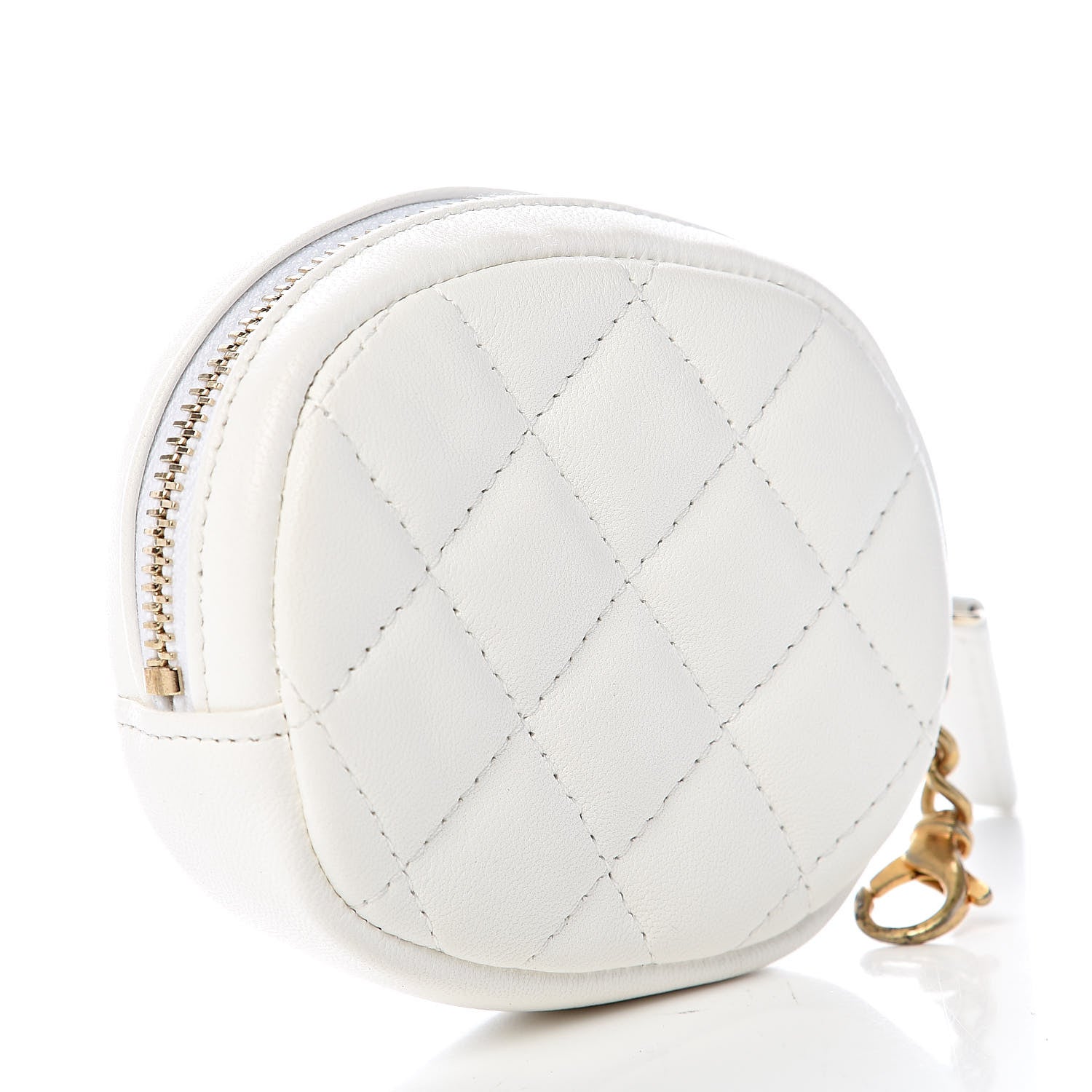 Chanel Lambskin Quilted Coin Purse White 3 of 7