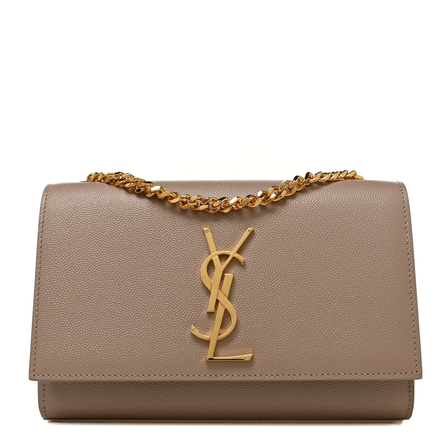Saint Laurent Grain De Poudre Small Monogram Kate Satchel Nude Powder 1 of 7