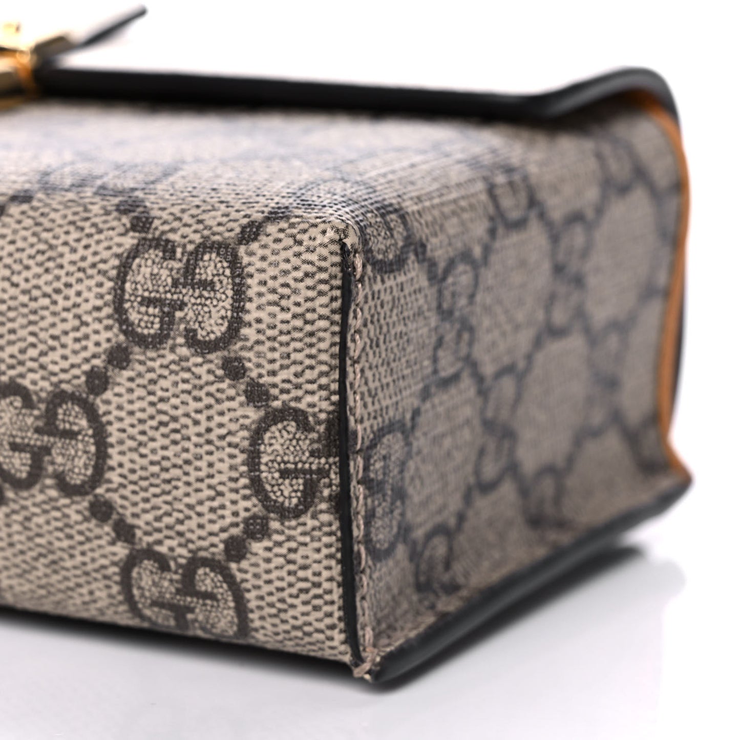 GG Supreme Monogram New Sakai Calfskin Mini Padlock Top Handle Shoulder Bag Beige Ebony Mystic White Sun Oil